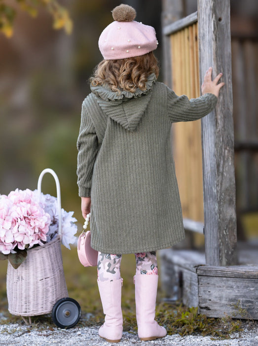 Mia Belle Girls Cozy Woodland Hooded Tunic and Camouflage Legging Set