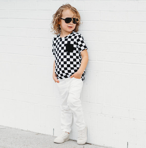 Dream Big Little Co Oreo Checkers Dream Pocket Tee