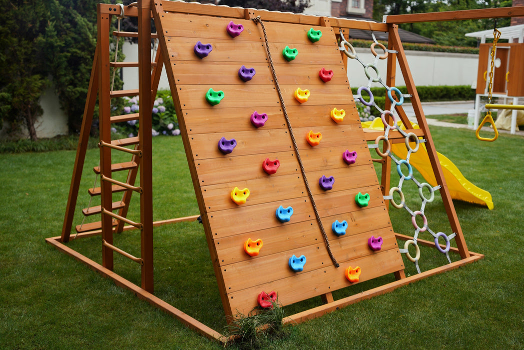 Avenlur Sycamore - Backyard Ultimate Climbing Set with 2 Swings And Trapeze Bar