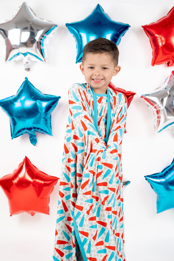 Dream Big Little Co Bursting Red White & Blue Dream Blanket