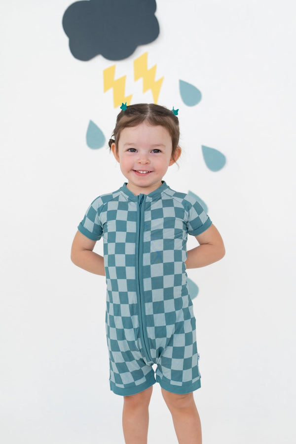 Dream Big Little Co STORMY CHECKERS DREAM SHORTIE