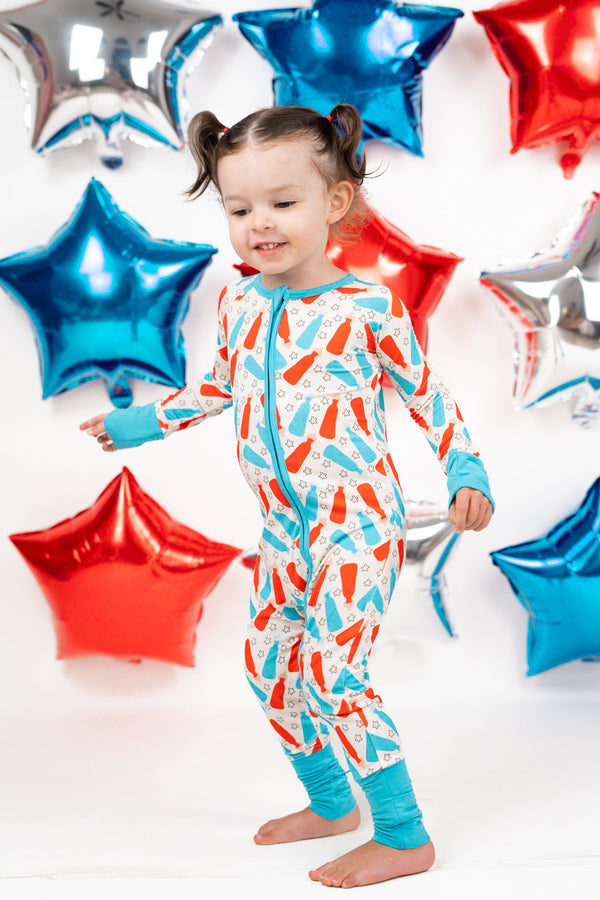 Dream Big Little Co Bursting Red White & Blue Dream Romper