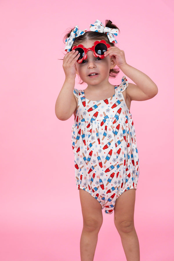 Dream Big Little Co Little Miss Firecracker Dream Bubble Romper