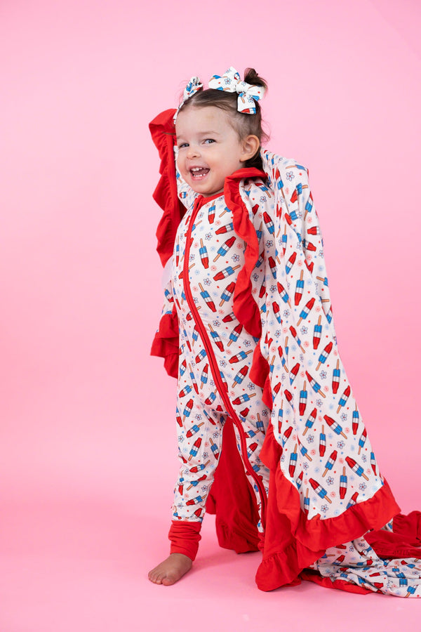 Dream Big Little Co LITTLE MISS FIRECRACKER DREAM RUFFLE BLANKET