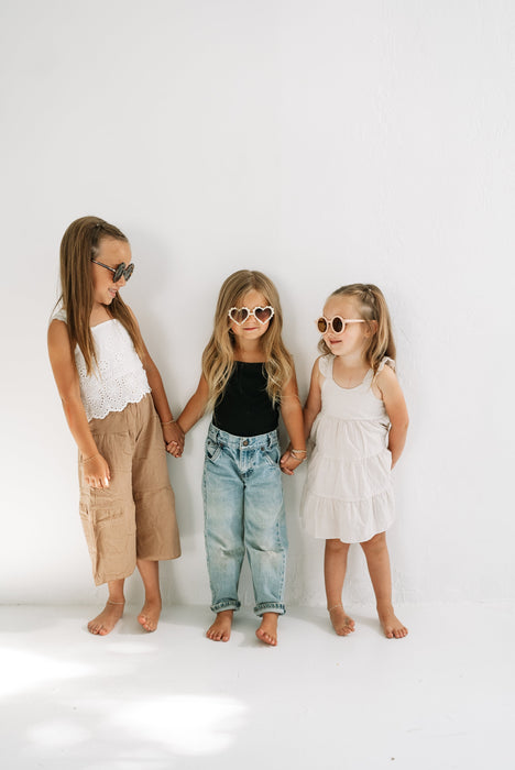 Reverie Threads Heart Eye Sunnies in Cream