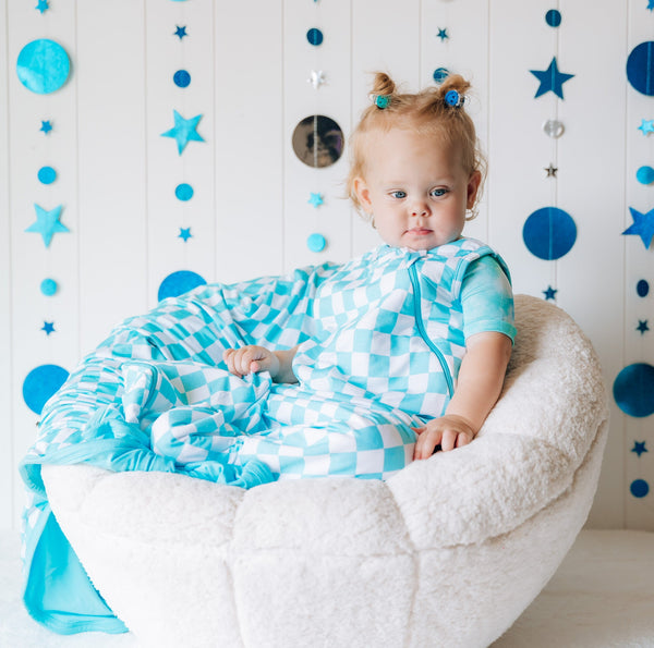 Dream Big Little Co Blue Checks Dream Sleep Sack