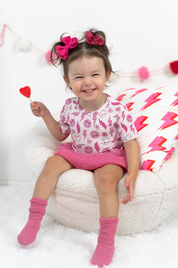 Dream Big Little Co LOVE VIBEZZZ EXCLUSIVE DREAM TUTU BODYSUIT DRESS