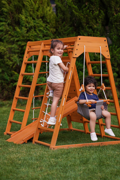 Avenlur Magnolia - Outdoor and Indoor - Real Wood 7-in-1 Playset