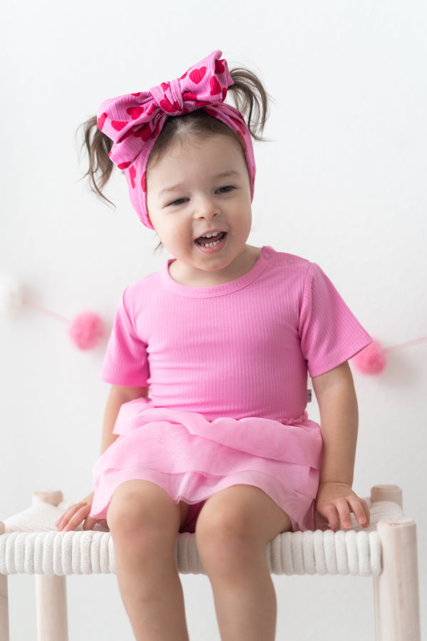 Dream Big Little Co Bubblegum Rib Dream Tutu Bodysuit Dress