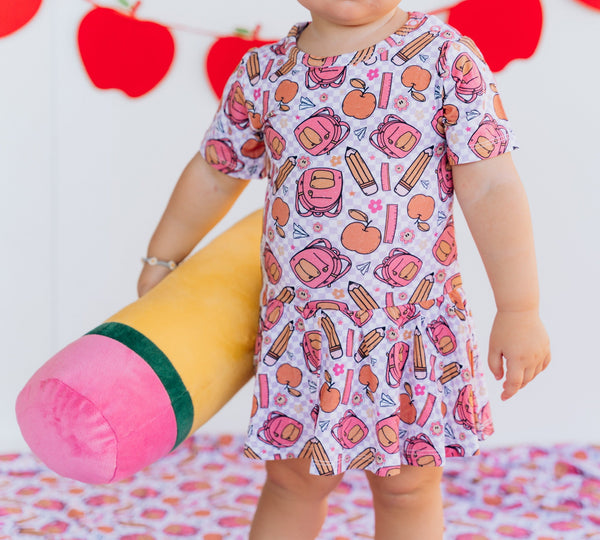 Dream Big Little Co RULE THE SCHOOL BODYSUIT DRESS