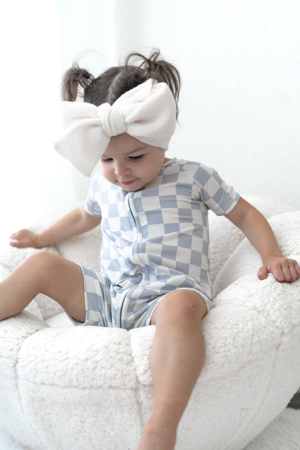 Dream Big Little Co CLOUDY CHECKERS DREAM SHORTIE