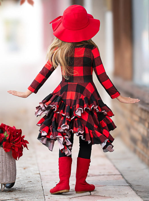 Mia Belle Girls Style Queen Buffalo Plaid Tunic