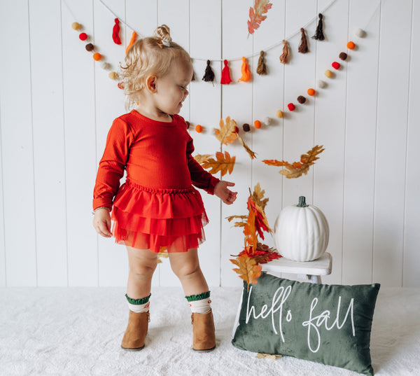 Dream Big Little Co Brick Rib Dream Tutu Bodysuit Dress