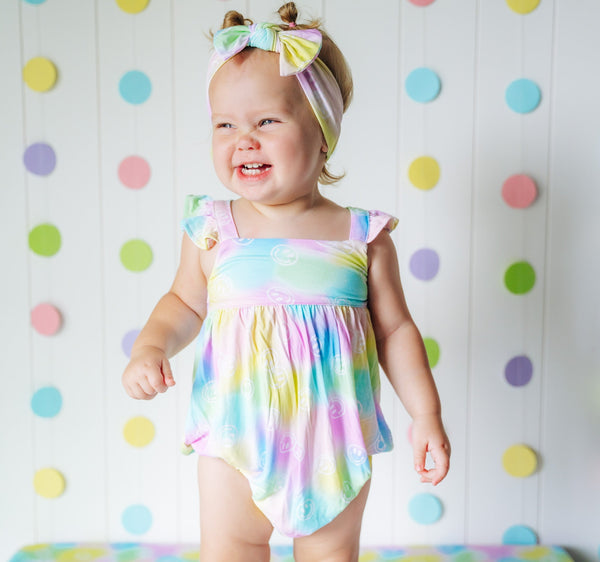 Dream Big Little Co Dreamy Smiley Dream Bubble Romper