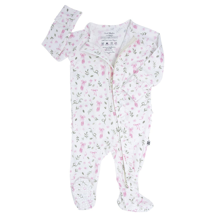 Sweet Bamboo Ruffle Footie