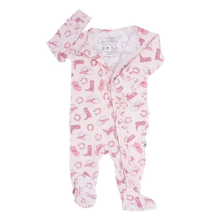 Sweet Bamboo Ruffle Footie