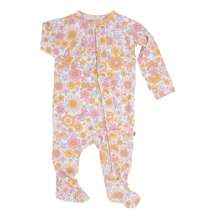 Sweet Bamboo Ruffle Footie