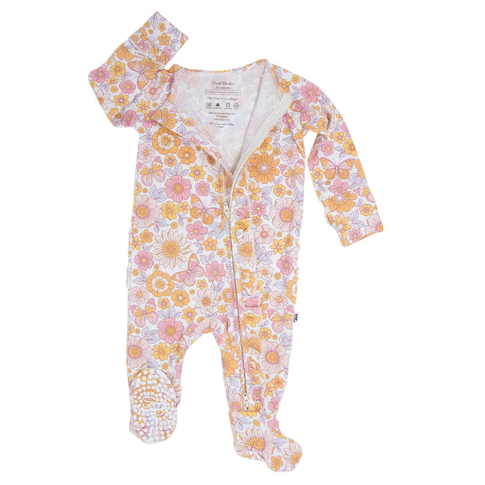 Sweet Bamboo Ruffle Footie