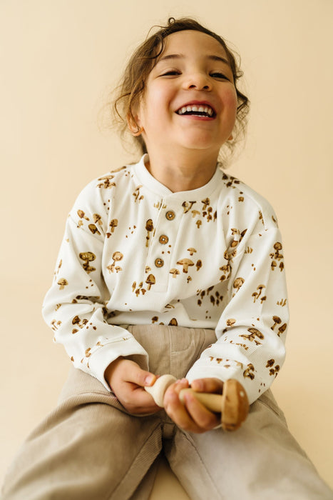 Makemake Organics Organic Tee and Corduroy Pant Set - Oat