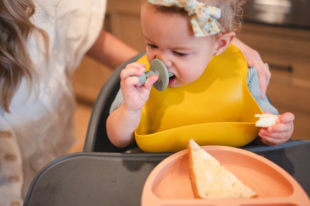 Babeehive Goods Mustard Silicone Baby Bib
