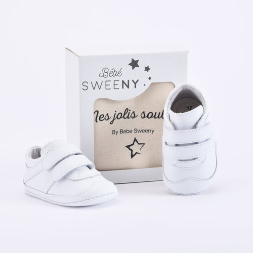 Bebe Sweeny Boys White Leather Pre-Walker Trainers