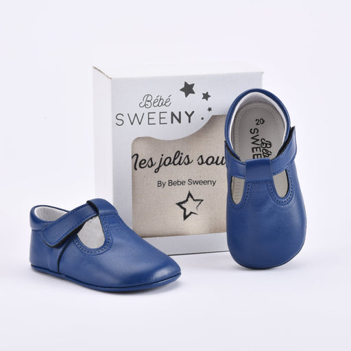 Bebe Sweeny Boys Indigo Leather Pre-Walker Shoes