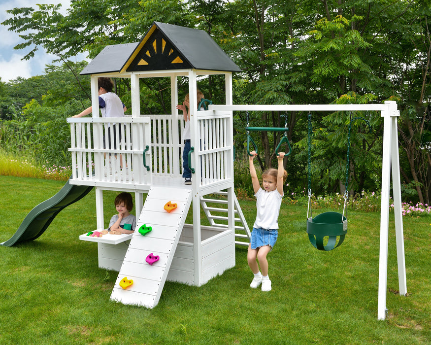 Avenlur Craftsman - Modern Backyard Outdoor Swing Set