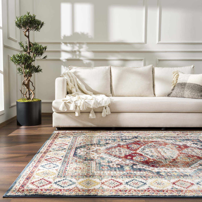 Hauteloom Brend Rust Medallion Area Rug