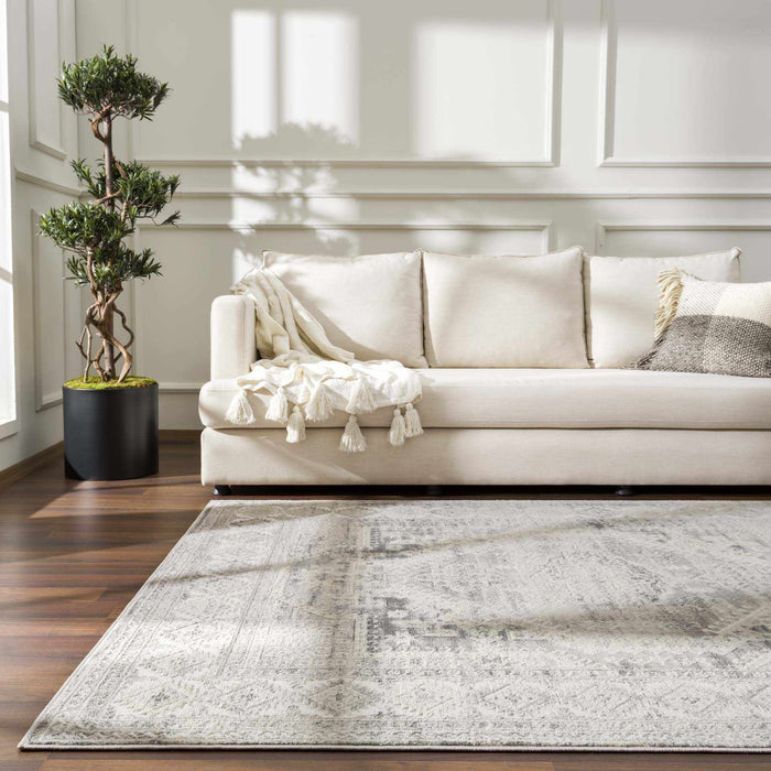 Hauteloom Brend Taupe Medallion Area Rug