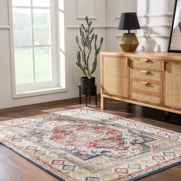 Hauteloom Brend Rust Medallion Area Rug