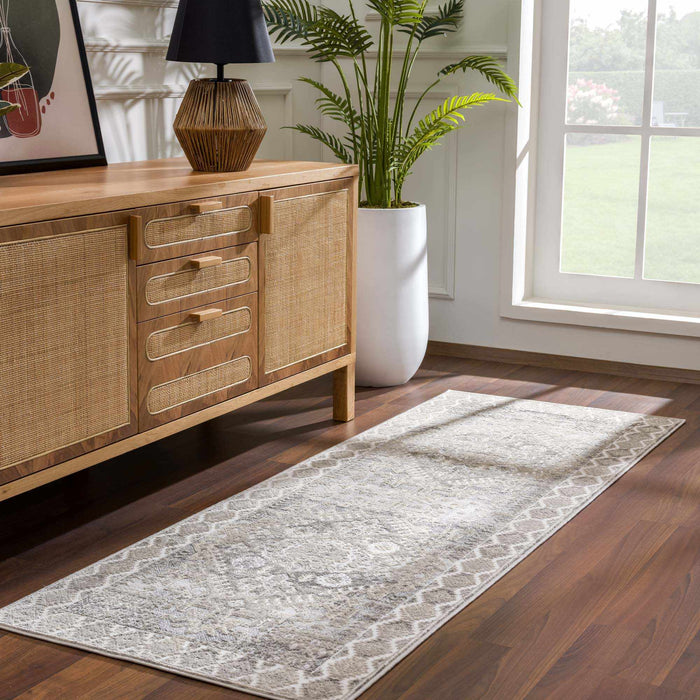 Hauteloom Brend Taupe Medallion Area Rug