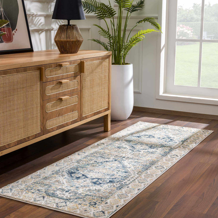 Hauteloom Brend Blue Medallion Area Rug