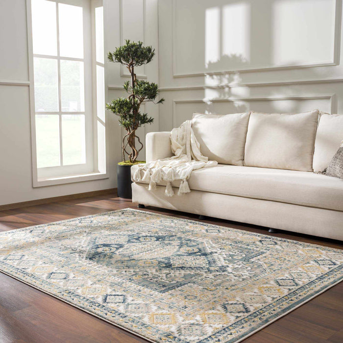 Hauteloom Brend Blue Medallion Area Rug