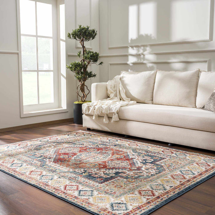 Hauteloom Brend Rust Medallion Area Rug