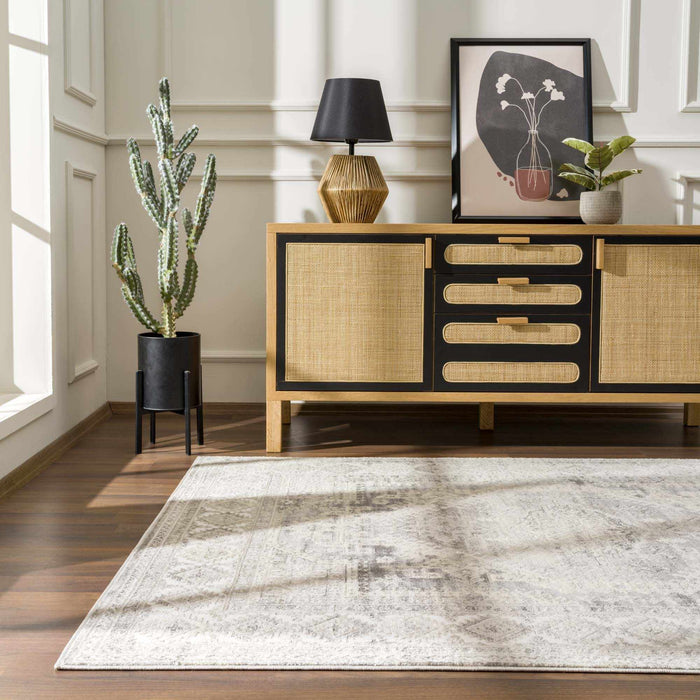 Hauteloom Brend Taupe Medallion Area Rug