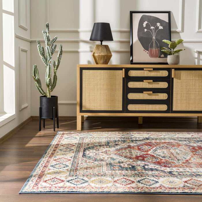 Hauteloom Brend Rust Medallion Area Rug