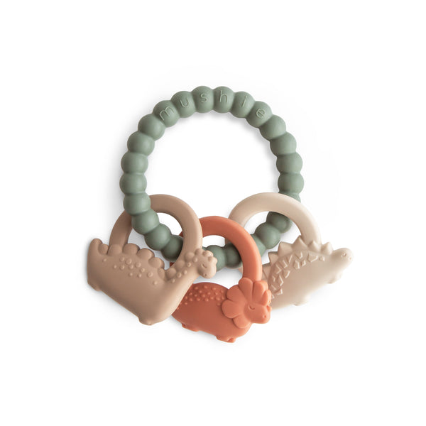 Mushie Dino Teething Ring