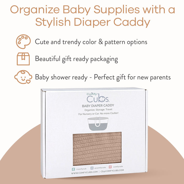 Comfy Cubs Rope Diaper Caddy - Blush