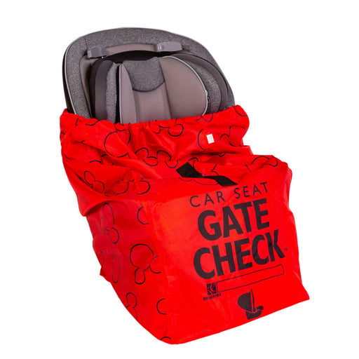 J.L. Childress Disney Baby Gate Check Travel Bag for Car Seats Mickey Red