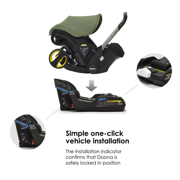 Doona Infant Car Seat & Latch Base - Rear Facing, Car Seat to Stroller in  Seconds - US Version, Nitro Black