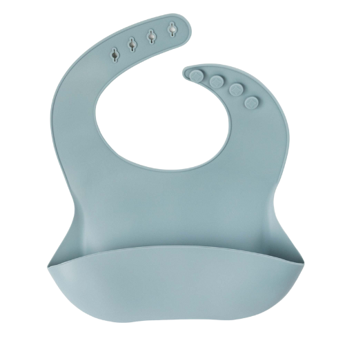 Babeehive Goods Duck Egg Blue Silicone Baby Bib