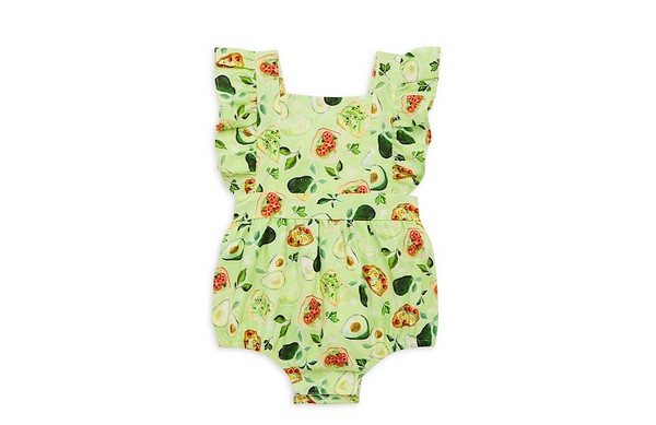 Worthy Threads Bubble Romper in Avocado Toast