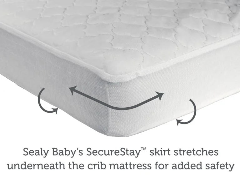 Sealy Secure Protect Waterproof Fitted Crib Mattress Pad, 2-Pack