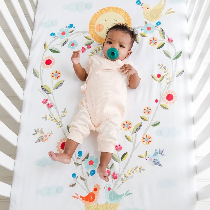 Rookie Humans Love Blooms Standard Size Crib Sheet