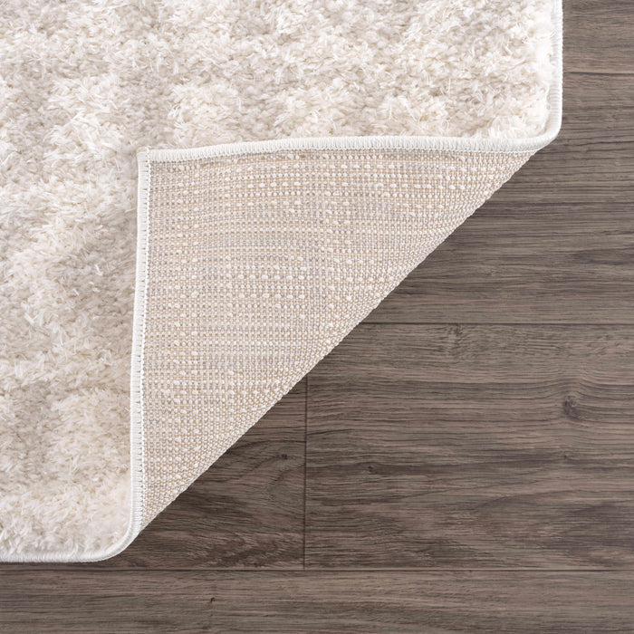 Hauteloom Eivin Cream Diamonds Plush Rug