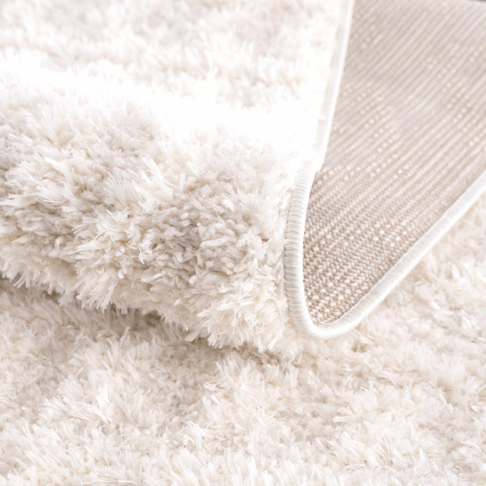 Hauteloom Eivin Cream Diamonds Plush Rug