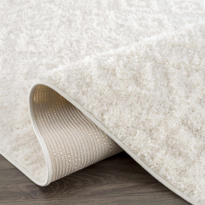 Hauteloom Eivin Cream Diamonds Plush Rug