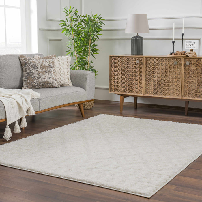 Hauteloom Eivin Cream Diamonds Plush Rug