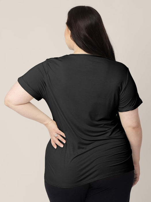 Kindred Bravely Everyday Asymmetrical Nursing T-shirt | Black