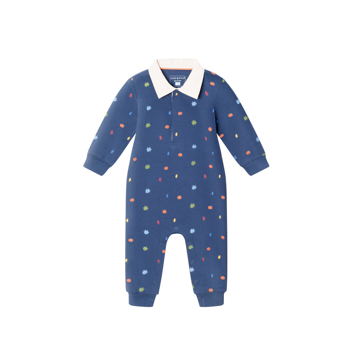 Andy & Evan Fall Themed Rugby Romper